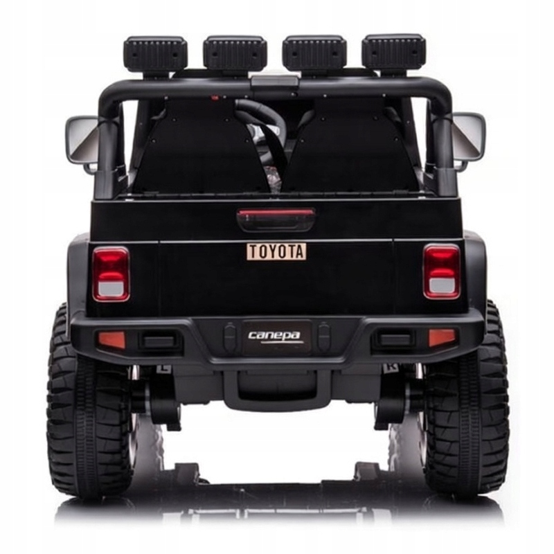 TOYOTALANDCRUISER4x4terenowy4x80W24V7AhAutonaAkumulatorEVAPILOTKolorczarny belsilt Toyota Land Cruiser 4X4 elektrinis automobilis vaikams 24V