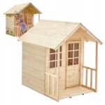 Medinis vaikų žaidimų namelis su veranda TP Toys 3+ metų