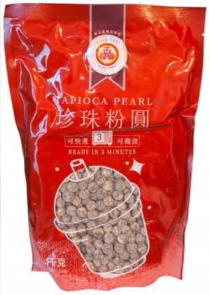 Juodi tapiokos perlai Bubble Tea WuFuYuan 1 kg klasikiniai perlai