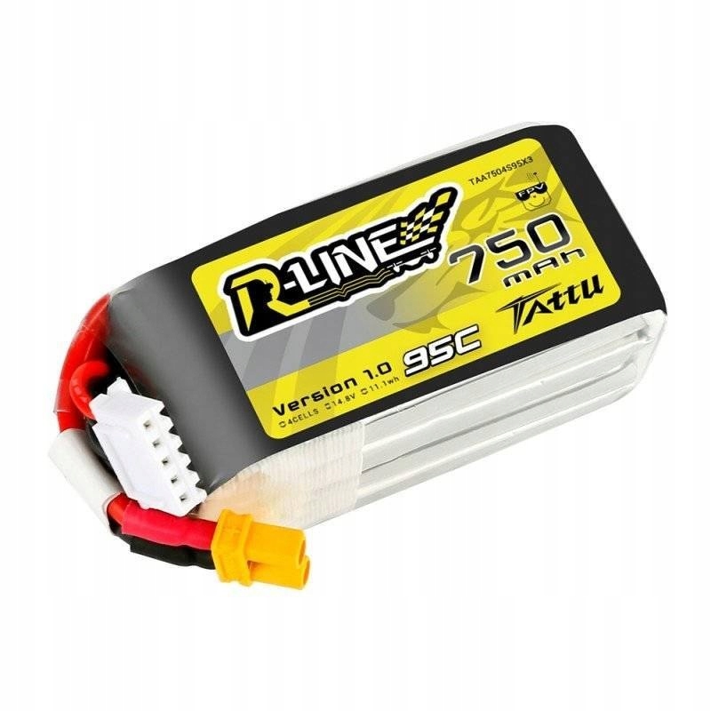 TattuRLineAkumulatorBateriaPakietLiPo750mah148v95c4S1PXT30XHRStanopakowaniaoryginalne belsilt Tattu R Line akumuliatorius baterija blokas LiPo 750mah 148v 95c 4S1P XT30 Xhr