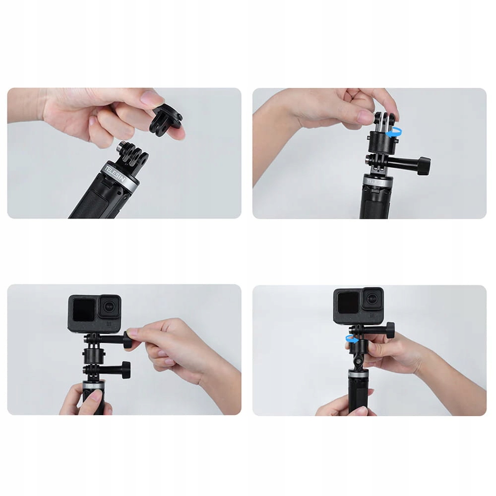 TelesinCQM001Magnetycznaszybkozlaczka2W1dokamerGoProHERO91011Rodzajzestawuchwytowimocowan belsilt TELESIN CQM 001 magnetinė greito tvirtinimo jungtis 2 viename GoPro Hero 9 10 11 laikiklis