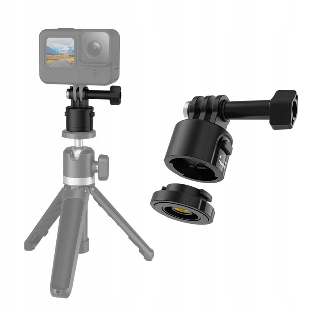 TelesinCQM001Magnetycznaszybkozlaczka2W1dokamerGoProHERO91011 belsilt TELESIN CQM 001 magnetinė greito tvirtinimo jungtis 2 viename GoPro Hero 9 10 11 laikiklis