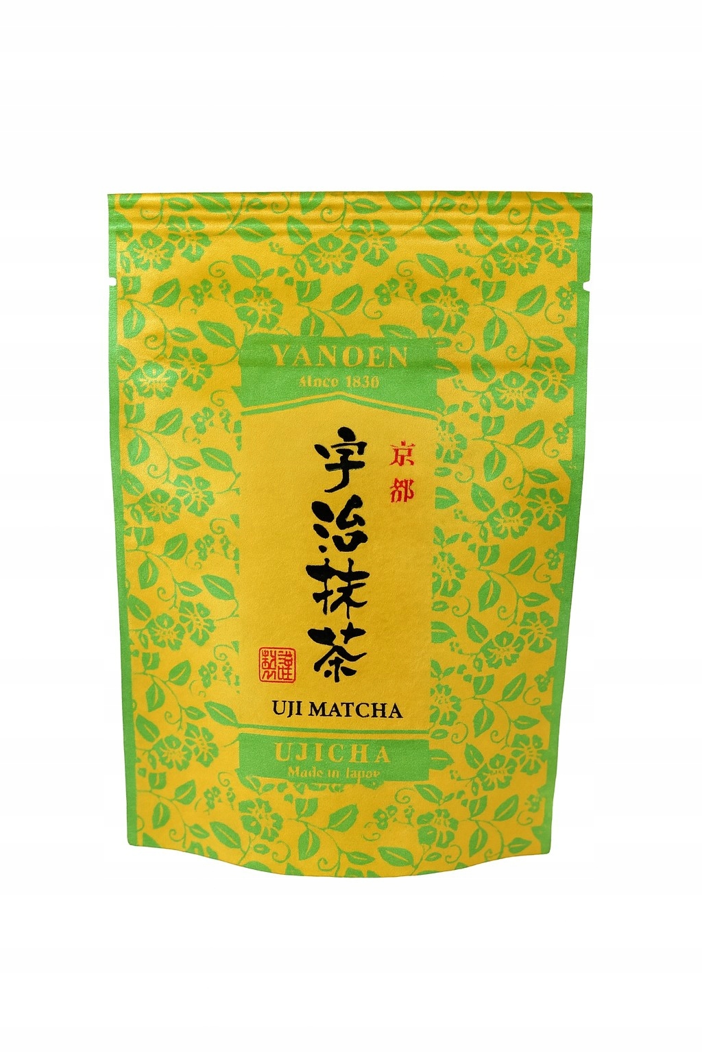UJIMATCHAjaponskazielonaherbatamatchaYANOEN30g belsilt Japoniška matcha arbata Uji 30 g natūralūs milteliai kokteiliams