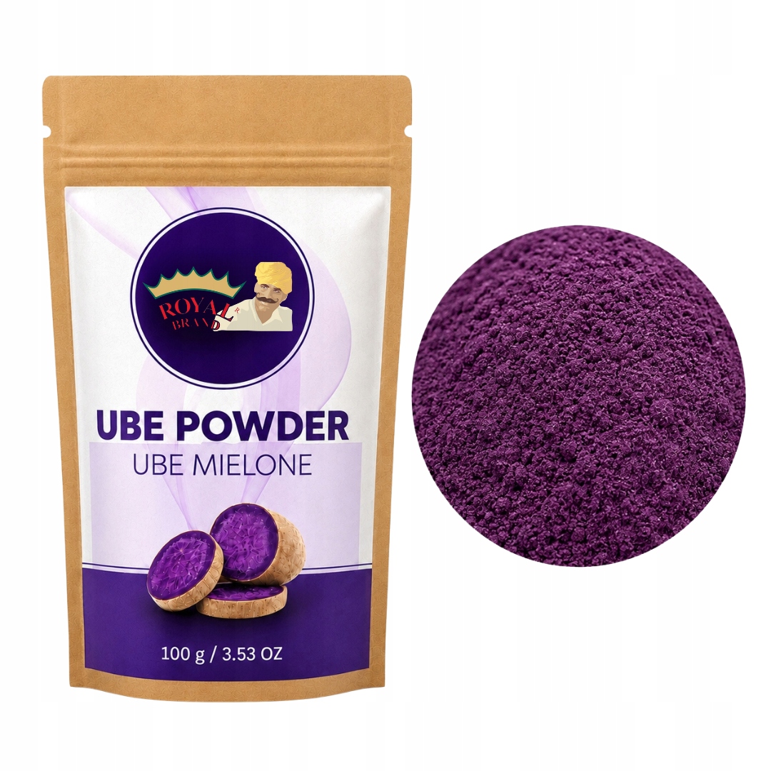 UbePowder100gmielonefioletowyproszekubedodeserowlodowciast belsilt Violetinis spalvota matcha arbata milteliais 100 g