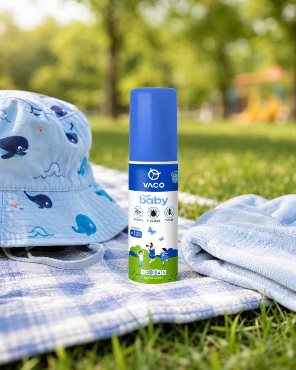 VACOBABYPlynnakomarykleszczeimeszkidladzieci12mspray80mlStanopakowaniaoryginalne belsilt VACO Baby purškalas vaikams nuo uodų erkių ir mašalų 80 ml vaikams
