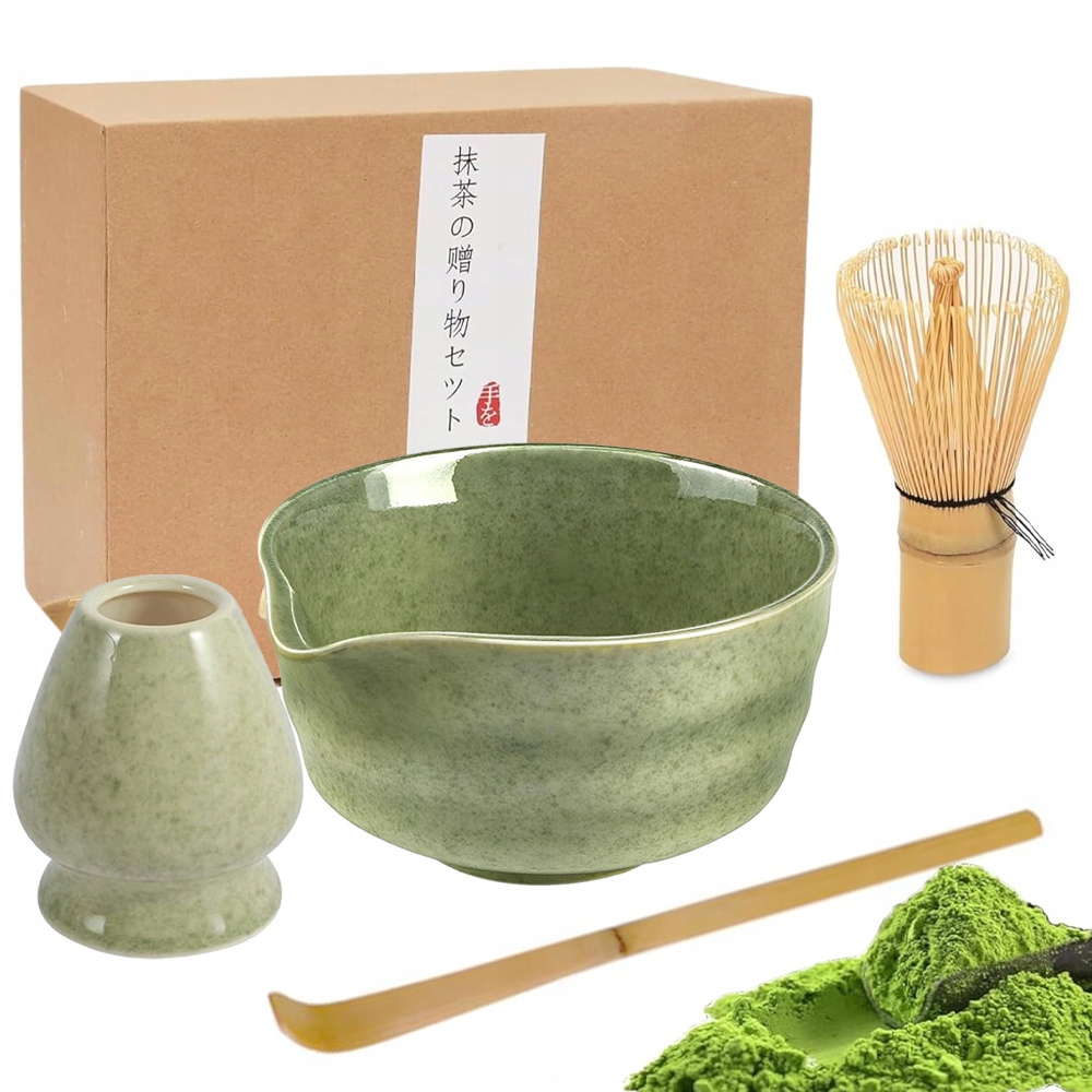ZESTAWDOMATCHYJAPONSKISTYL4CZESCIOWYPREZENTDLAWIELBICIELAMATCHYStanopakowaniaoryginalne belsilt Dovanų matcha rinkinys 4 dalių su japoniškais priedais