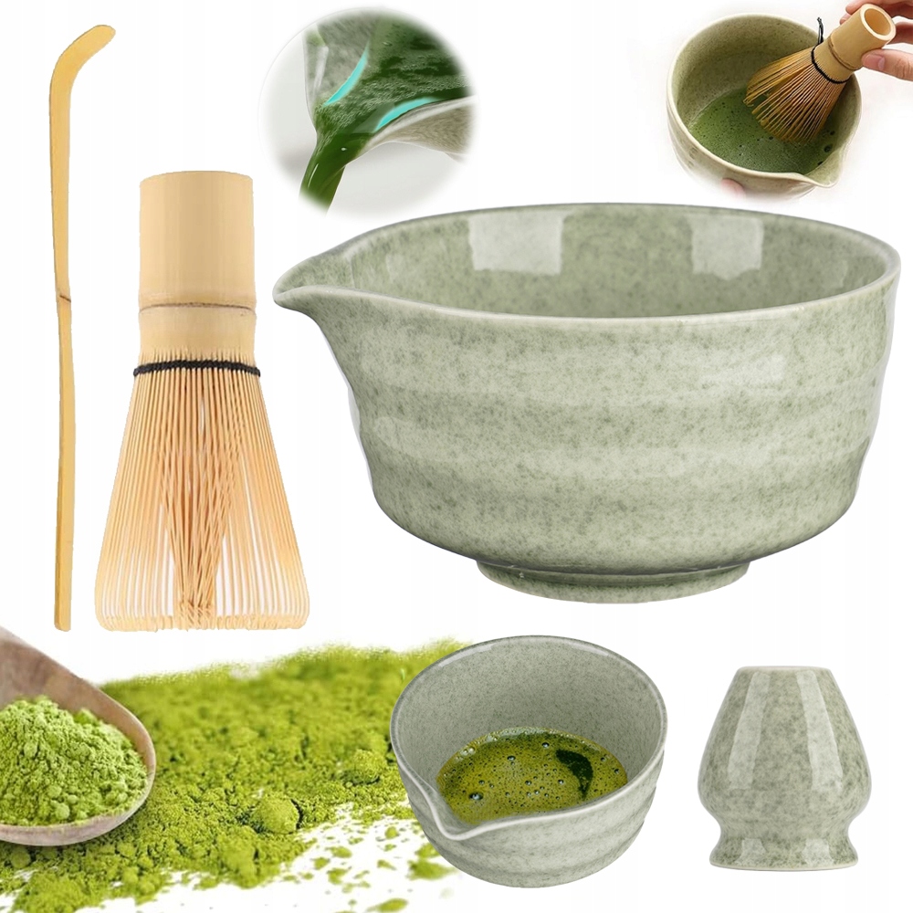 ZESTAWDOMATCHYJAPONSKISTYL4CZESCIOWYPREZENTDLAWIELBICIELAMATCHY belsilt Dovanų matcha rinkinys 4 dalių su japoniškais priedais