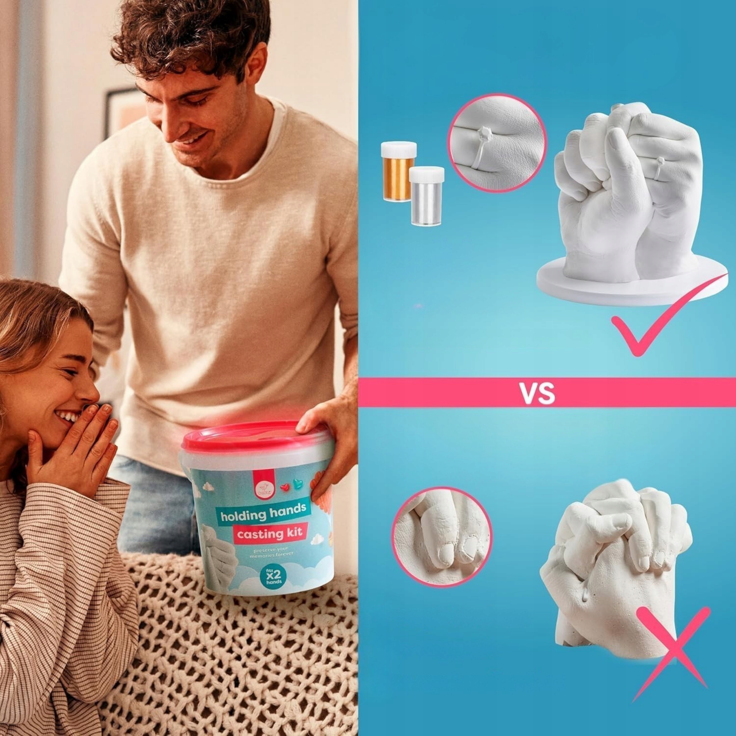 ZESTAWDOODLEWUDLONI3DDLAPARPREZENTNAWALENTYNKIROCZNICEGIPSOWYKodproducentaZESTAWDOODLEWUDLONI3D belsilt Poros rankų 3D liejimo rinkinys dovanai sukakčiai ar vestuvėms sentimentaliai akimirkai