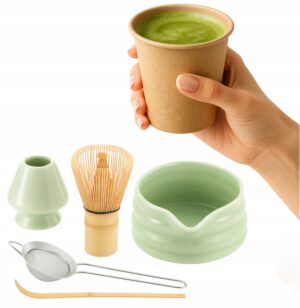 Dovanų matcha rinkinys 5 dalių su japoniškais priedais