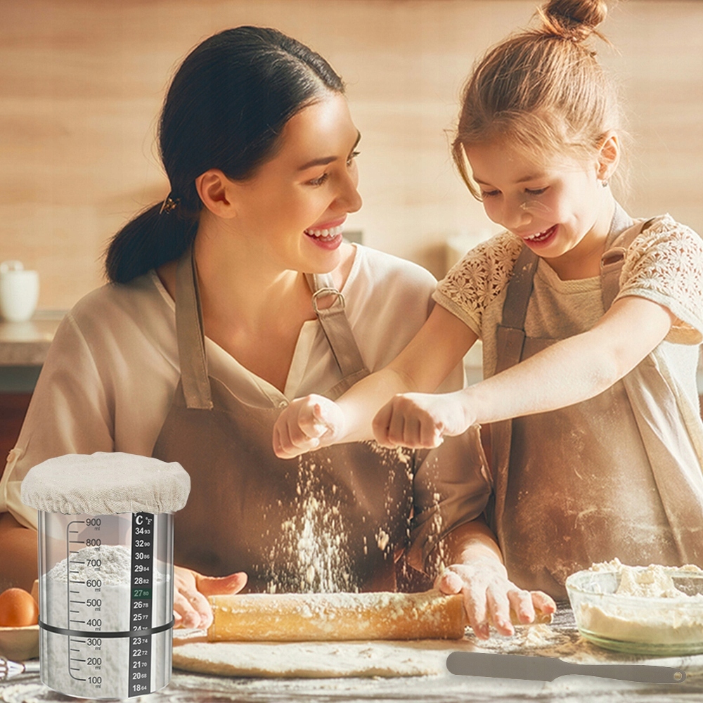 Duonos raugo indas 900 ml su priedais – startinis rinkinys