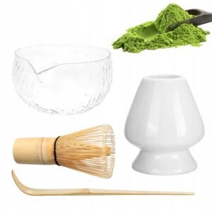 Ceremoninis matcha rinkinys 4 dalių su japoniškais priedais