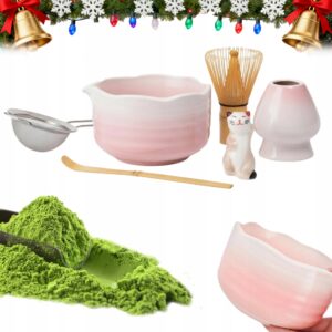 Dovanų matcha rinkinys su japoniškais priedais namų ritualui