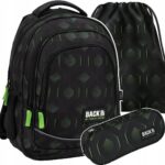 Mokyklinės kuprinės rinkinys Derform juoda 26 l A4 formatui modelis PLB5X38