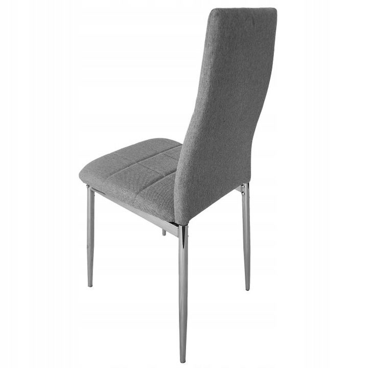 Zestaw4krzeseltapicerowanepikowanedojadalniisalonu4sztukiszareGlebokoscmebla40cm belsilt