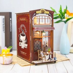 Book nook rinkinys „kavinė“ su LED apšvietimu modelis 269