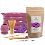ZestawdoprzygotowaniaPurpleMatchaUbe50gAkcesoriadomatchy belsilt Matcha ruošimo rinkinys 50 g violetinis su japoniškais priedais