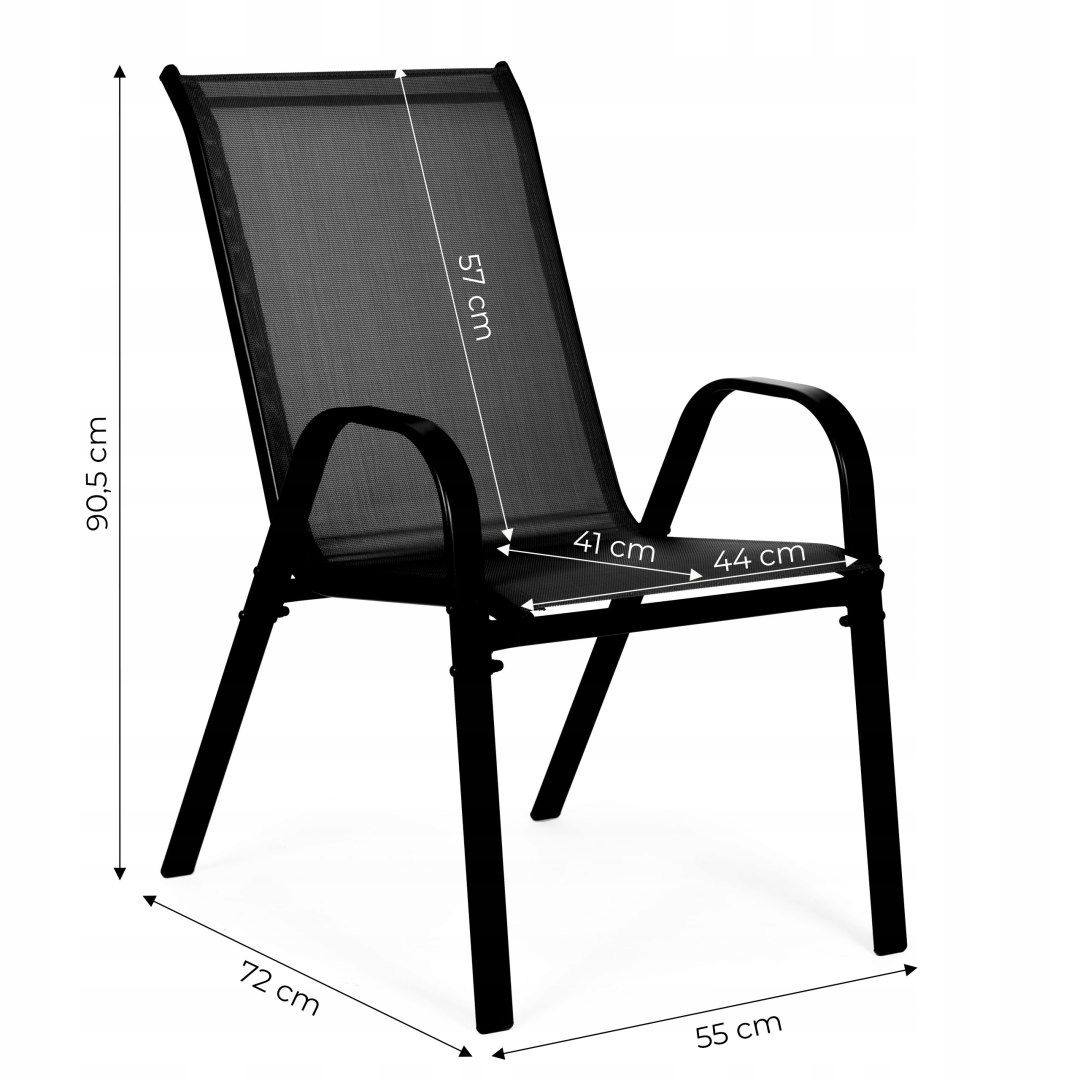 Zestawkomplet4krzeselogrodowychnatarasbalkonczarneMultiGardenEANGTIN5905817004904 belsilt