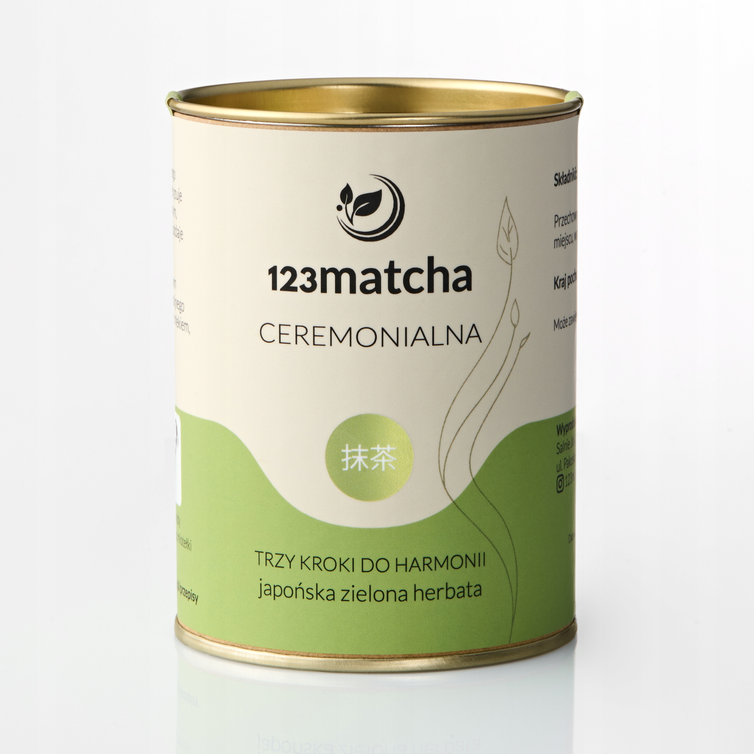 ZielonaHerbataMATCHACEREMONIALNA100gJAPONSKAsproszkowana123MatchaStanopakowaniaoryginalne belsilt