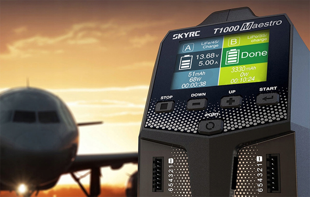 SkyRC T1000 įkroviklis 1000W Arm Cortex-M4 už gerą kainą
