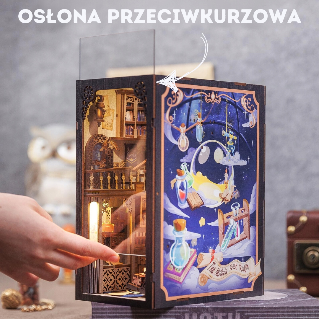 bef817dc4932a570799a53c58c16 belsilt Book nook miniatiūrinis namelis magijos mokykla su LED apšvietimu modelis 295