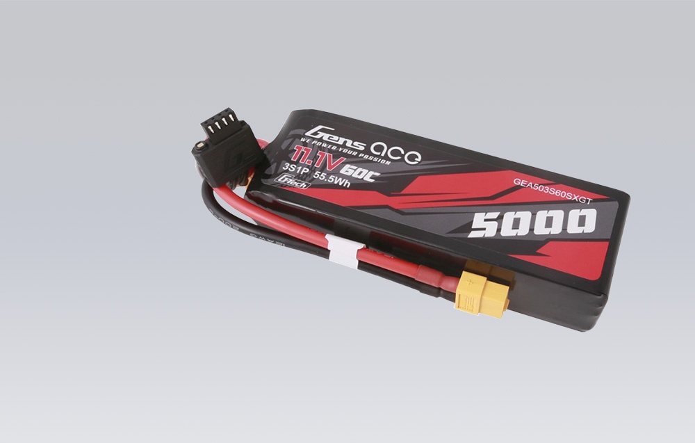 belsiimage2157097 belsilt Akumuliatorius Gens Ace G Tech 5000mAh 111V 60C 3S1P LiPo su konektorem XT60