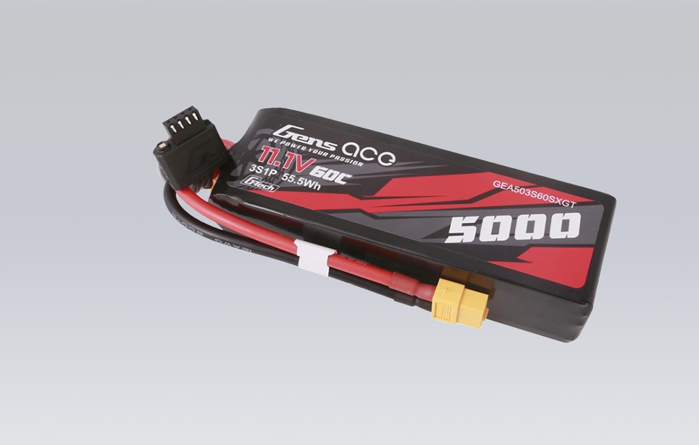 belsiimage2157107 belsilt Akumuliatorius Gens Ace G Tech 5000mAh 111V Short Size su konektorem XT60 Plug