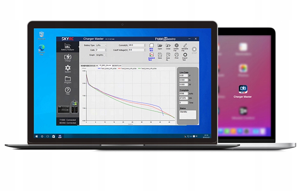 SkyRC T1000 įkroviklis 1000W Arm Cortex-M4 už gerą kainą