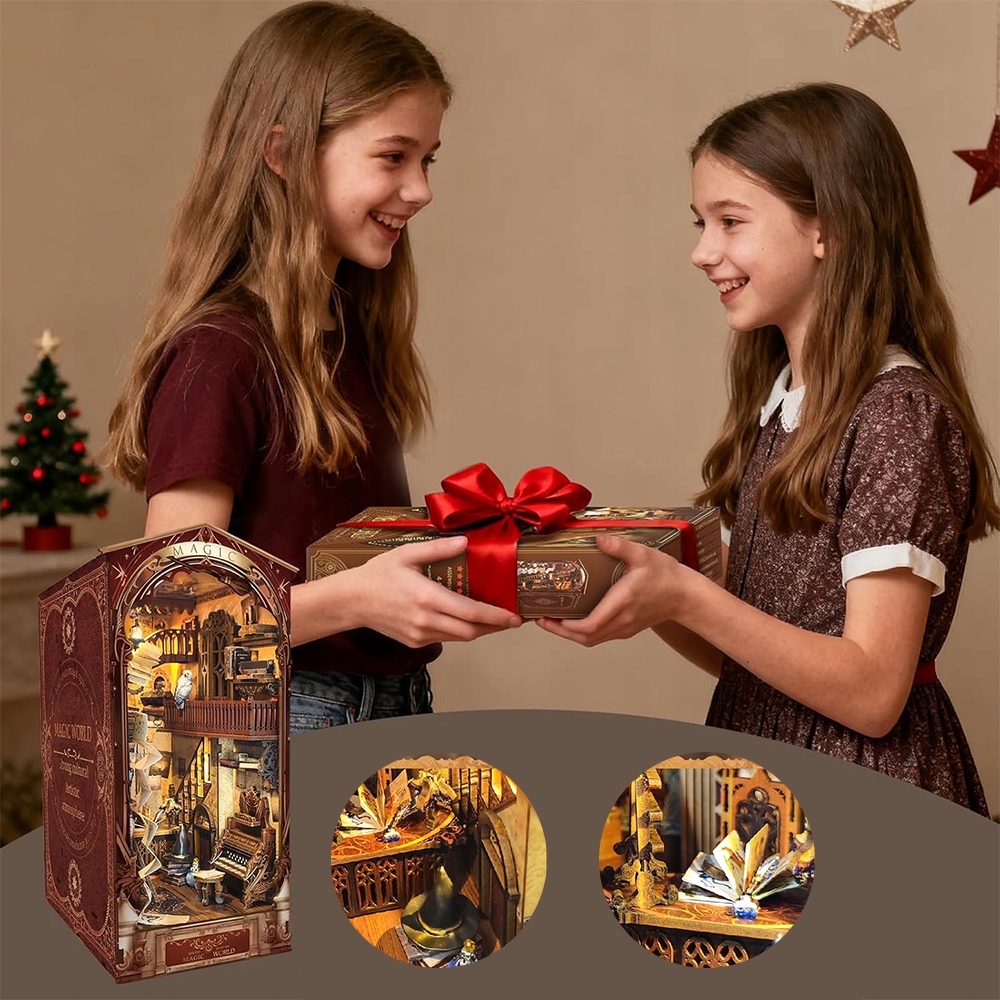fb7b6c0446979755675d1d341fdd belsilt Book Nook magijos miniatiūrų namelio DIY rinkinys 254 cm