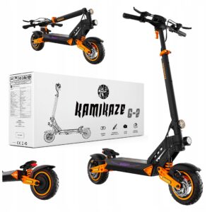 Elektrinis paspirtukas Kamikaze G2 1200 W 20 kmh 740 Wh 60 km kierunkowskazy