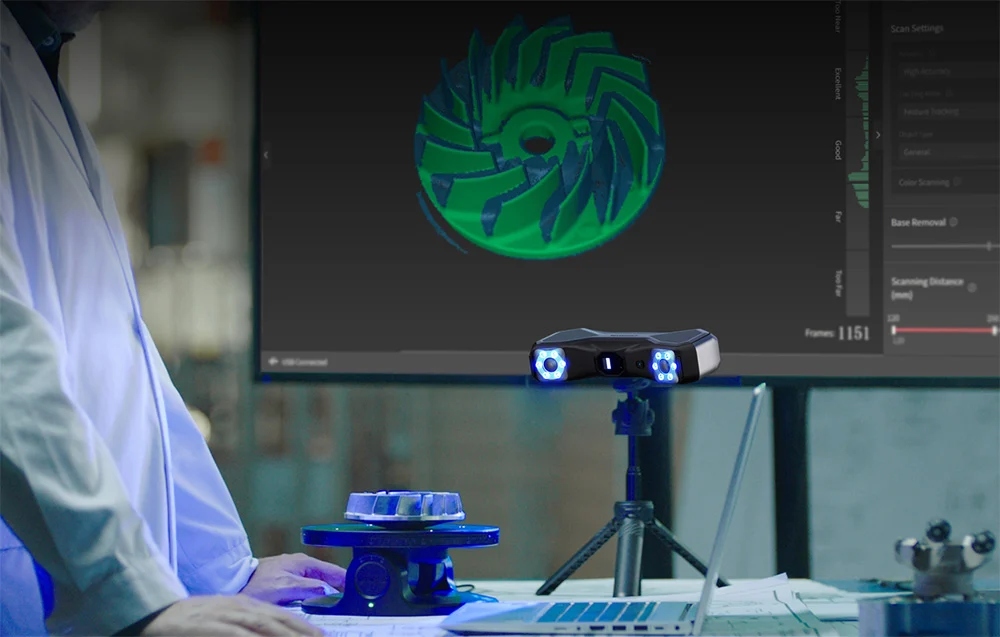 Revopoint MetroX Pro 3D skeneris nešiojamas 0,01mm tikslumas