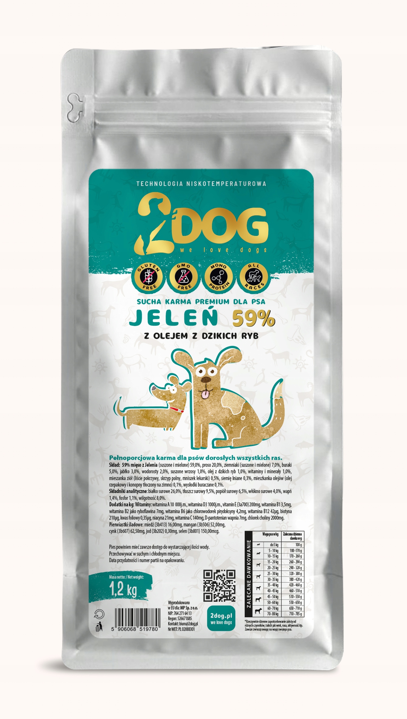 2Dog Premium hipoalerginis šaltai spaustas maistas šunims su elniena 12 kg belsilt 2Dog Premium hipoalerginis šaltai spaustas maistas šunims su elniena 12 kg