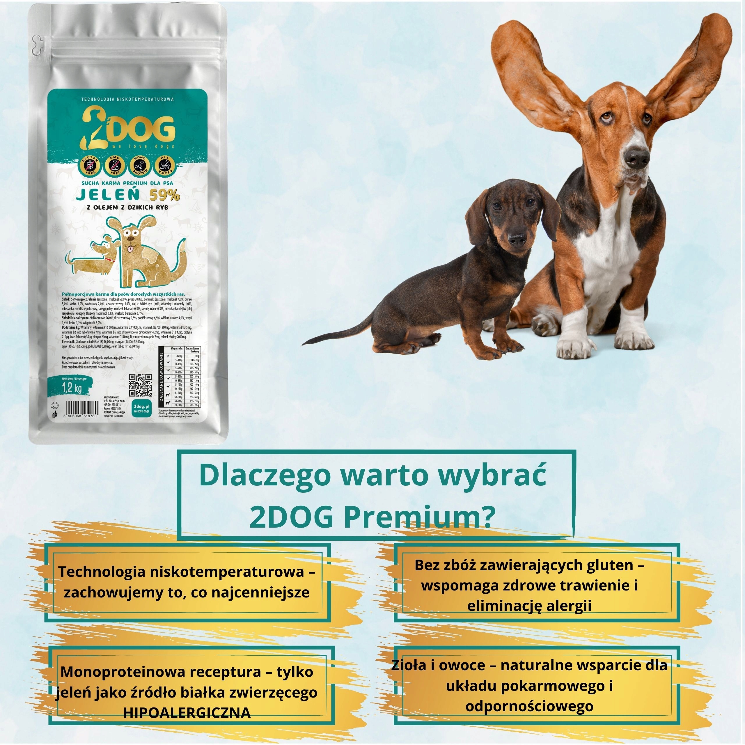 2Dog Premium hipoalerginis šaltai spaustas maistas šunims su elniena 12 kg belsilt 2Dog Premium hipoalerginis šaltai spaustas maistas šunims su elniena 12 kg