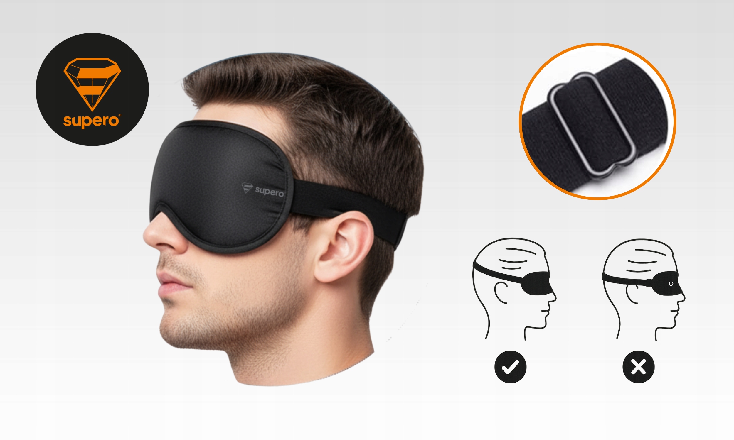 3DOPASKANAOCZYDOSPANIACZARNAMASKADOSNUNAOCZYLEKKAERGONOMICZNAModelSUPEROEYESHADESLEEPMASKSHADOWFLEX belsilt Akių kaukė miegui 3D šviesą blokuojanti reguliuojama kelionėms su atminties putomis juoda ramiam poilsiui