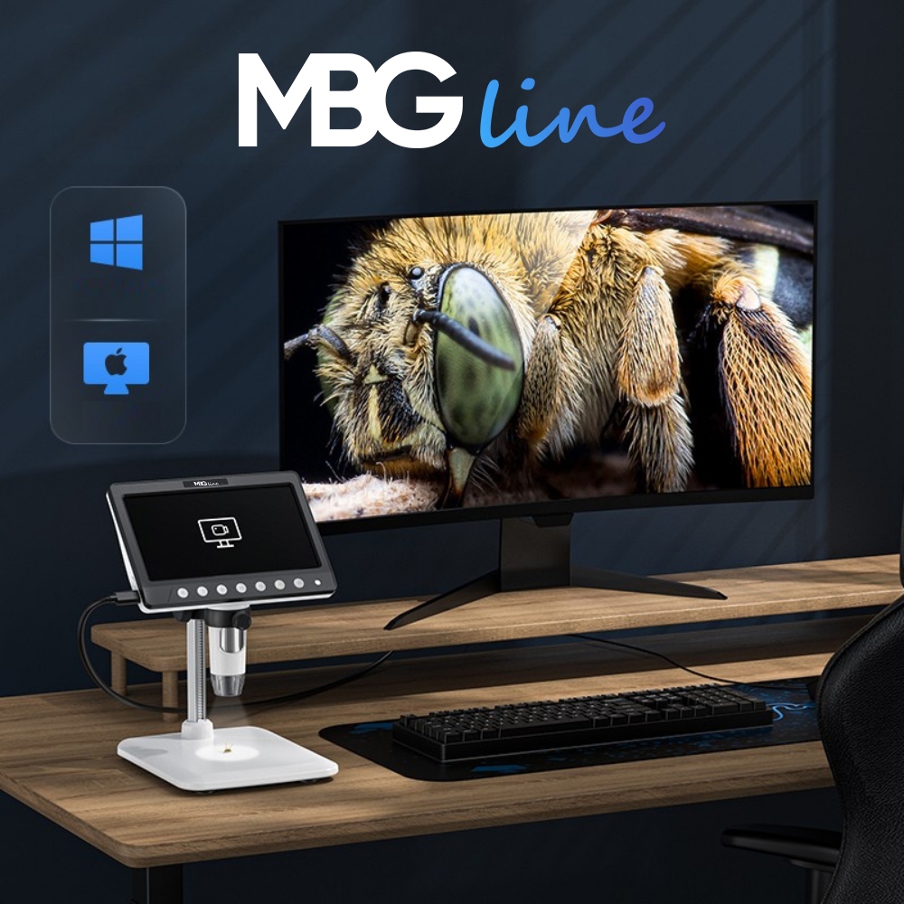 4a70483e4e25b8e12c049849fcba belsilt WiFi skaitmeninis mikroskopas MBG Line Inskam 315 1200x 7 ekranas 5 MP 8 LED