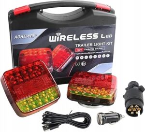 Belaidės magnetinės galinės LED lempos priekabai, 12 V