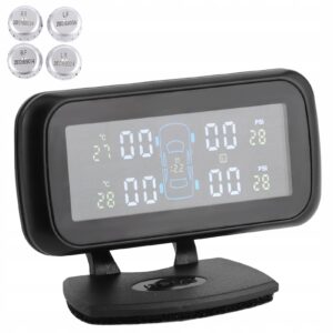 Belaidė TPMS sistema automobiliui su 4 jutikliais ir LCD ekranu, PF