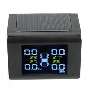 Belaidė TPMS sistema su 4 išoriniais jutikliais ir saulės įkrovimu, R8