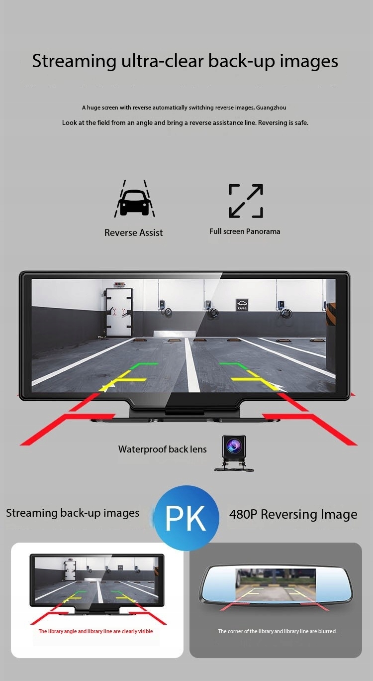 CarPlay1026ScreenRobiCam4KDashCamAndroidAuto2kameryKomunikacjaBluetoothWiFi belsilt