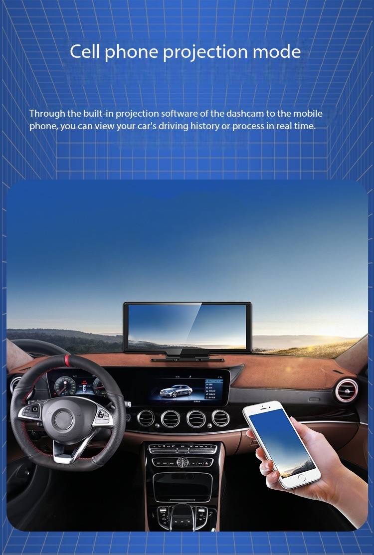 CarPlay1026ScreenRobiCam4KDashCamAndroidAuto2kameryZlaczaczytnikkartpamieci belsilt