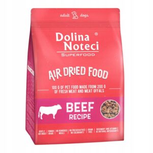 Dolina Noteci Superfood ore džiovintas visavertis šunų maistas su jautiena, 1 kg