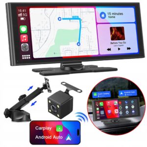Belaidis automobilio ekranas su „CarPlay“ ir „Android Auto“, 9,26 colių, IPS, su galinio vaizdo kamera, Avylet, RC06