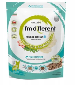 I'm Different Fish Dinner visavertis liofilizuotas maistas šunims su žuvimi, 156 g