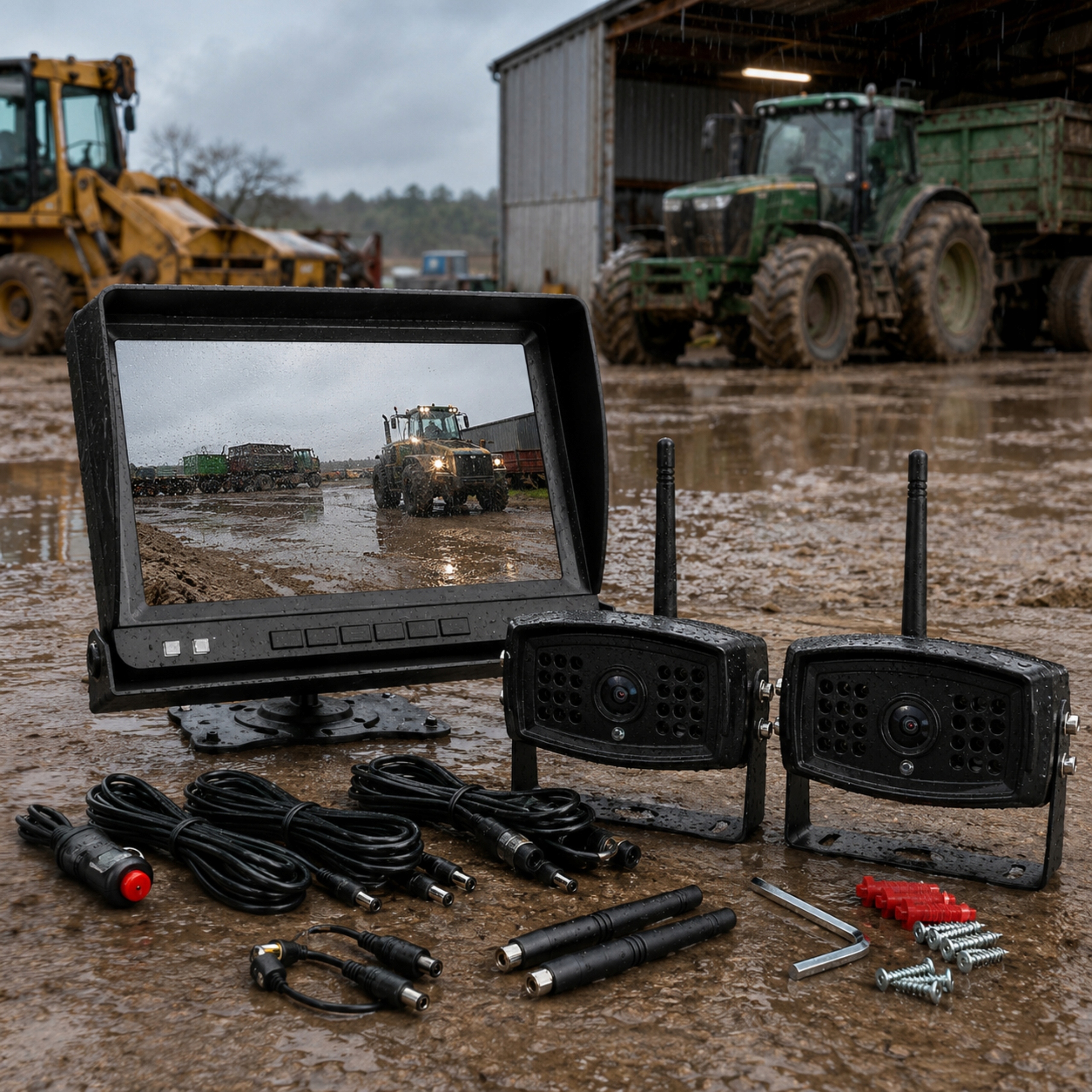 KAMERACOFANIABEZPRZEWODOWA2xFULLHDMONITOR9TIRBUSTRAKTORKOMBAJNWyswietlaczLCDekran belsilt