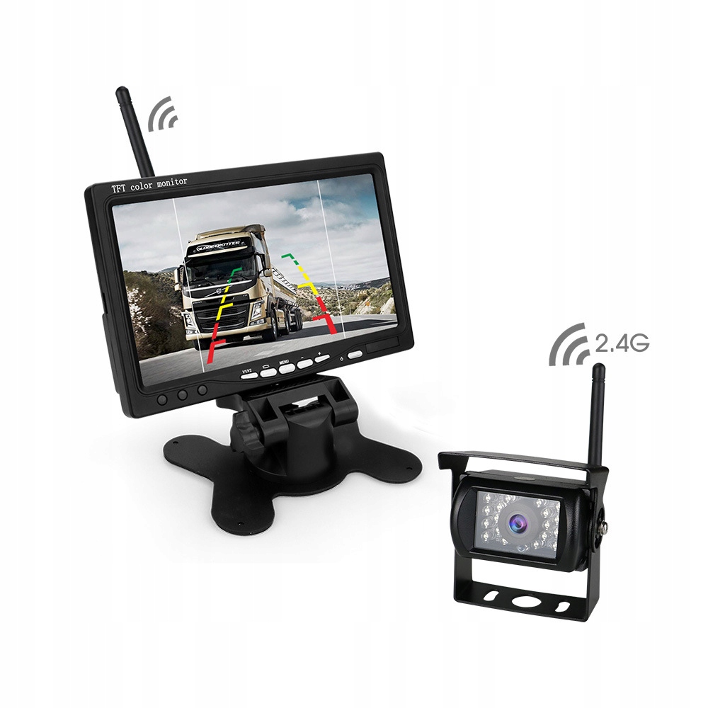 Kameracofaniabezprzewodowa12V24VzmonitoremLCD7ModelKAMERACOFANIA12V24V belsilt