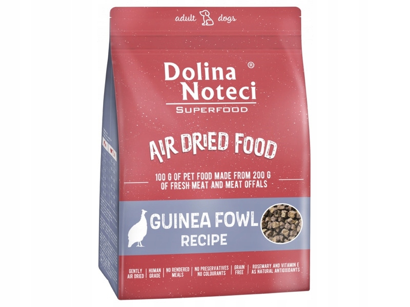 Dolina Noteci Superfood ore džiovintas visavertis šunų maistas su perlinių vištų mėsa, 1 kg