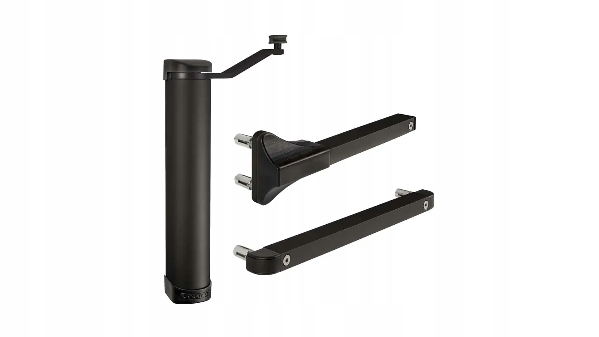 Locinox LION hidraulinis lauko vartelių pritraukėjas, iki 75 kg, varteliams iki 110 cm, juodas