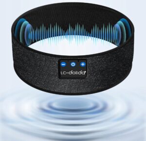 Akių kaukė miegui su Bluetooth ausinėmis mėlyna patogiam miegui