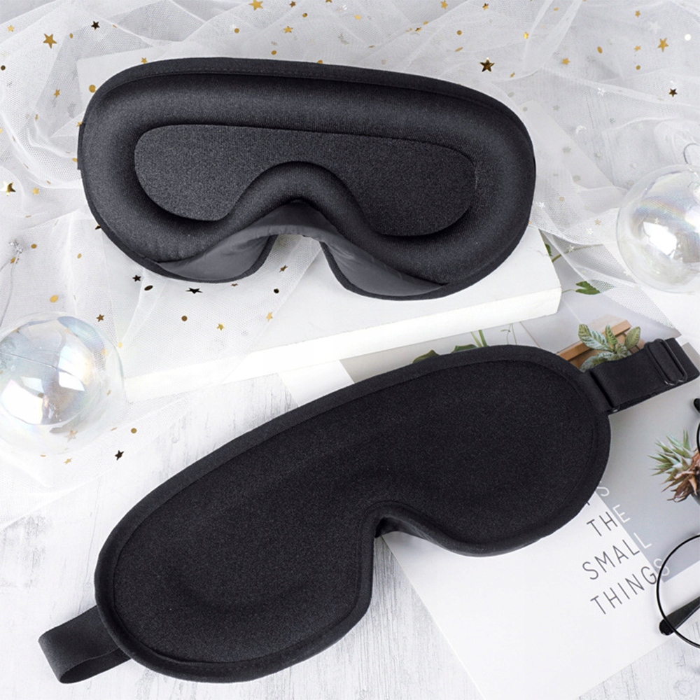 LOGpartsopaskanaoczyMemoryFoam3DOPASKANAOCZYNOCNAczarnyKolorczarny belsilt Akių kaukė miegui 3D šviesą blokuojanti reguliuojama kelionėms su atminties putomis juoda poilsiui po darbo