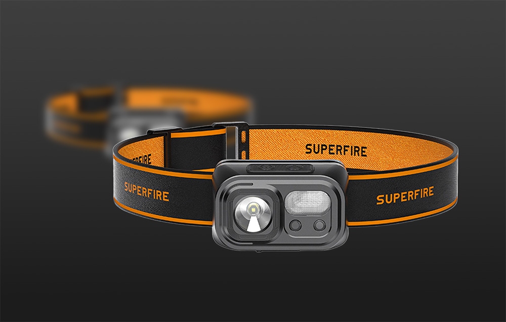 LatarkaCzolowaSuperfireHl23sCzolowkaAkumulatorowa350lmUsbcIp44ModelHL23 belsilt Akumuliatorinis galvos žibintas Superfire HL23 S 350 lm USB C IP44