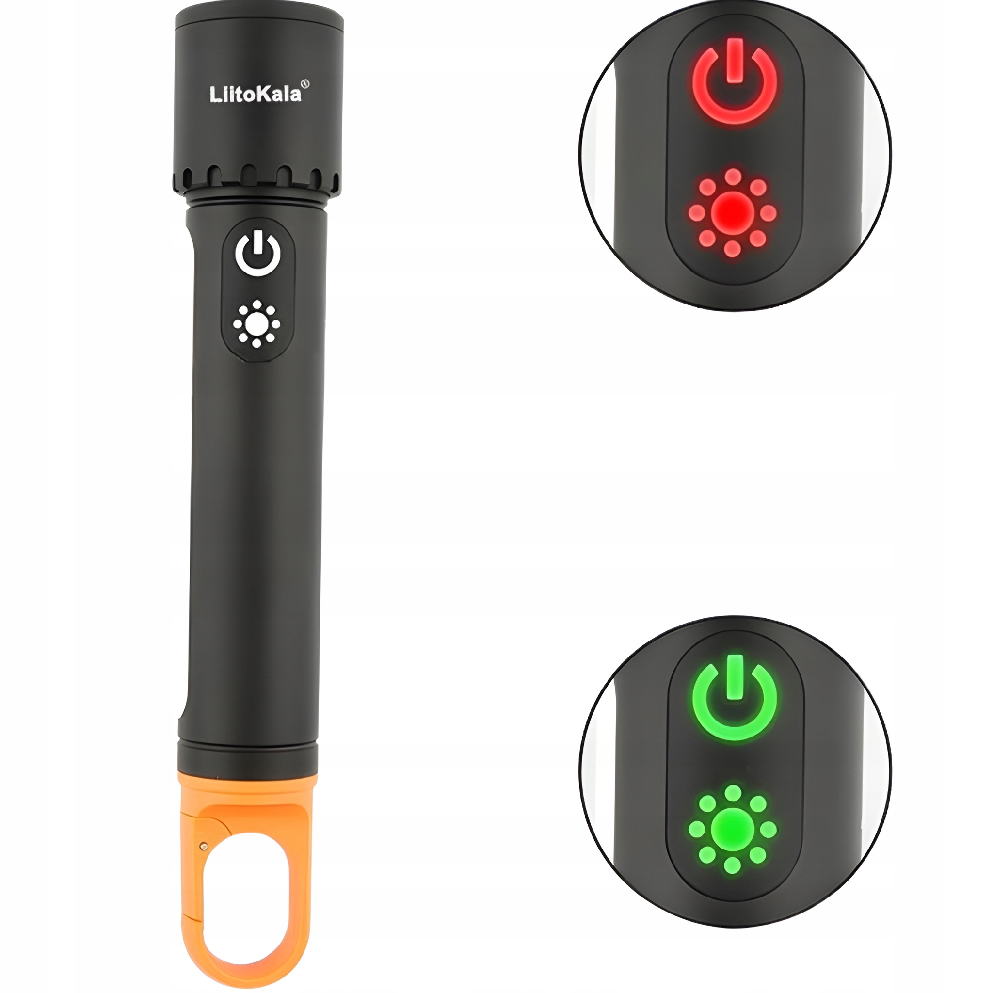 LatarkaLiitokalaLFX7251500lmUSBC217003500mAhzoompowerbankStanopakowaniaoryginalne belsilt Žibintuvėlis Liitokala LF X725 1500 lm USB C 21700 akumuliatorius 3500 mAh fokusavimas išorinė baterija